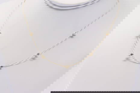 Diamond Choker Necklace 14Kt.: 14Kt Yellow Gold Diamond Choker Necklace. Necklace has 5 round Diamonds. Diamonds weight: approx 0.50ctw. Necklace length: 14.00"