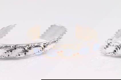 Native American Glamorous Vintage Zuni Jet Synthetic Opal Sterling Silver Bracelet Native American Glamorous Vintage Zuni Jet Synthetic Opal Sterling Silver Bracelet