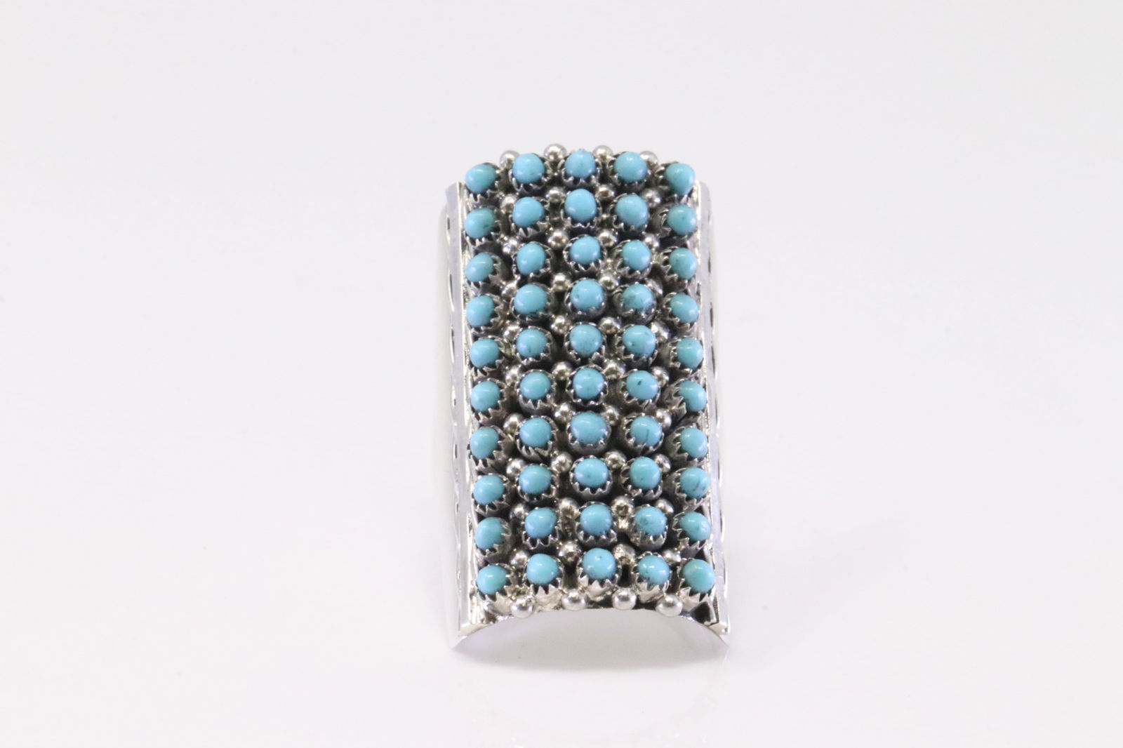 Native America Navajo Sterling Silver Turquoise Ring By S.Haloo. (1 of 4)
