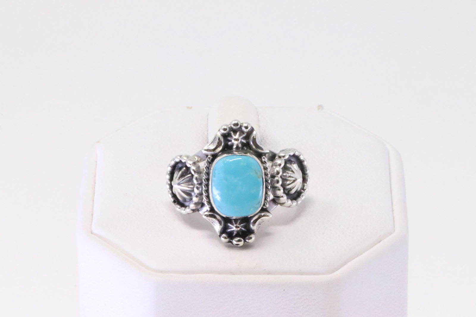 Native America Navajo Sterling Silver Turquoise Ring By G Francisco. (1 of 4)