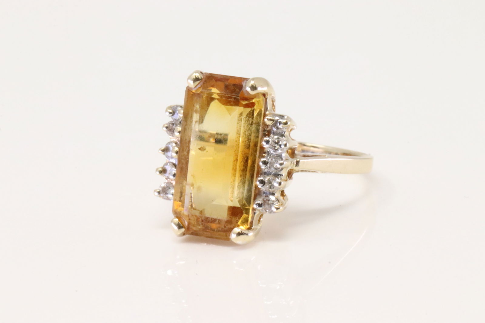 Citrine & Diamond Ring 14Kt. (1 of 3)