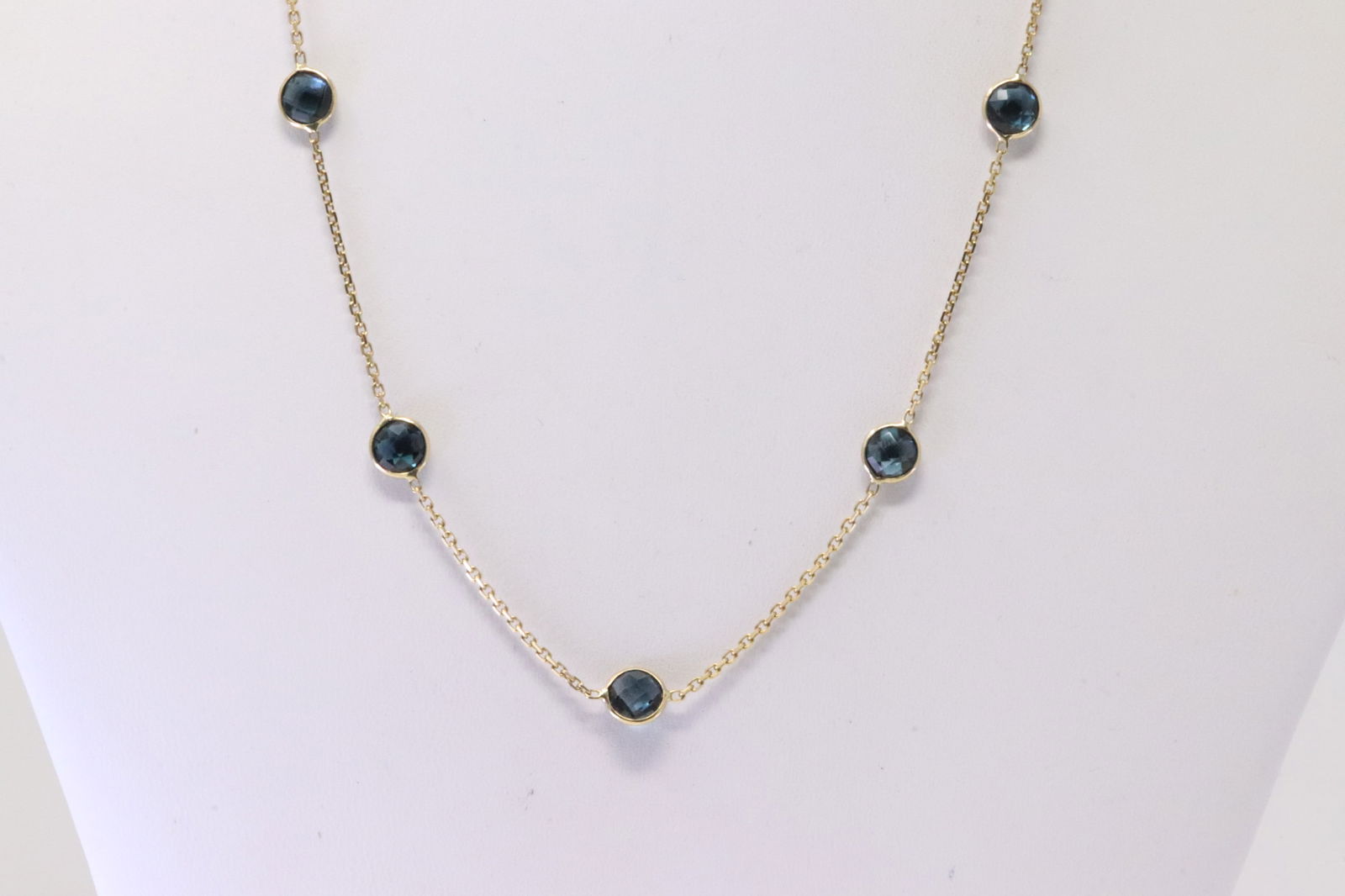 Blue Topaz Necklace 14Kt. (1 of 4)