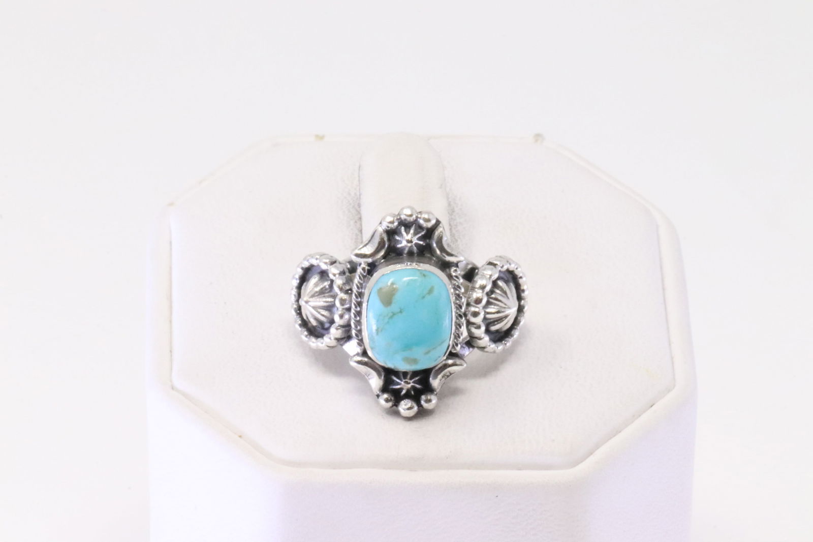 Native America Navajo Sterling Silver Turquoise Ring By G.Francisco. (1 of 4)