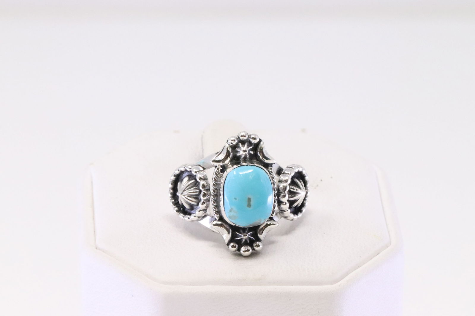Native America Navajo Sterling Silver Turquoise Ring By G.Francisco. (1 of 4)