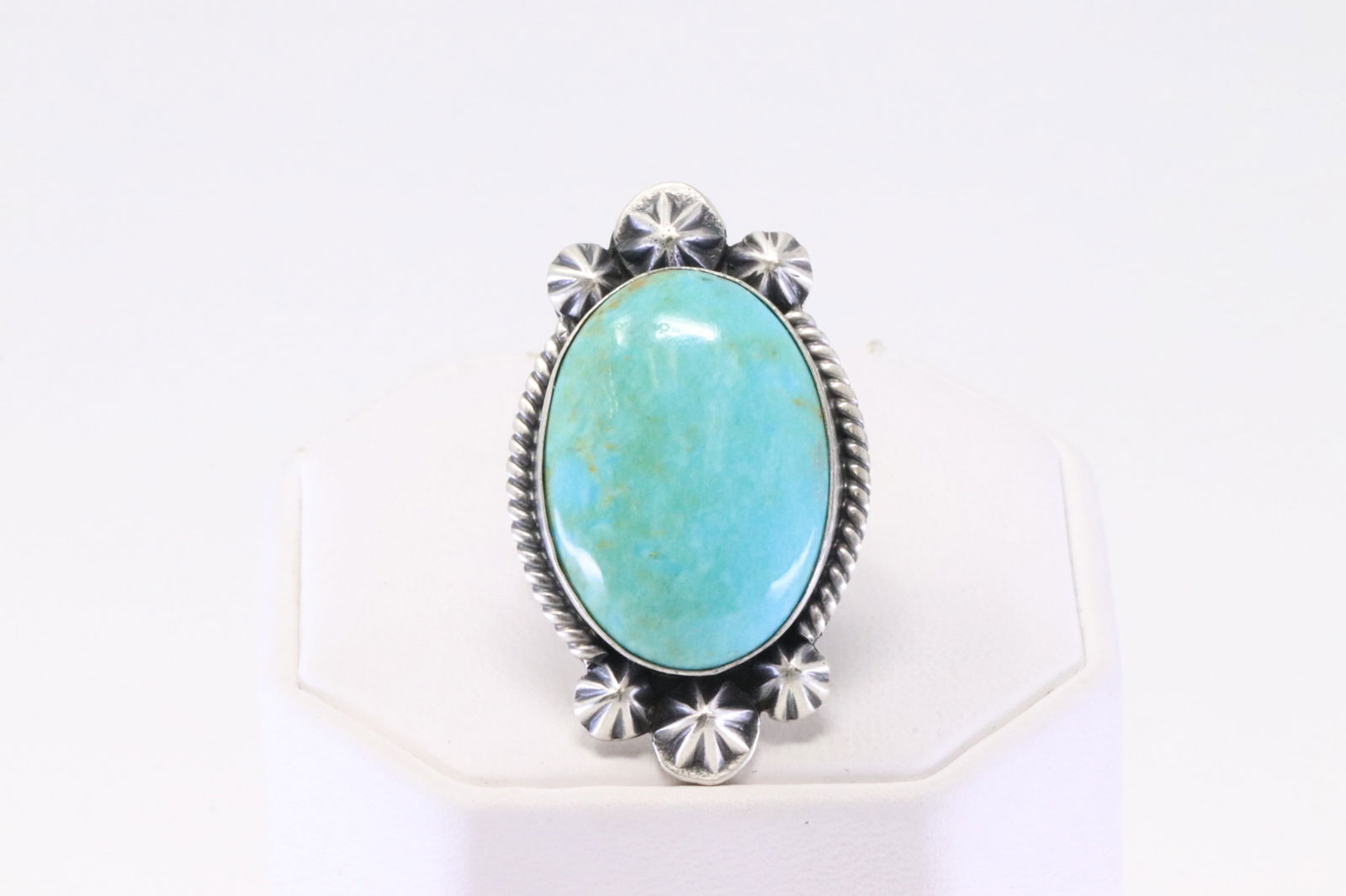 Native America Navajo Sterling Silver Turquoise Ring By Donovan Skeets. (1 of 4)