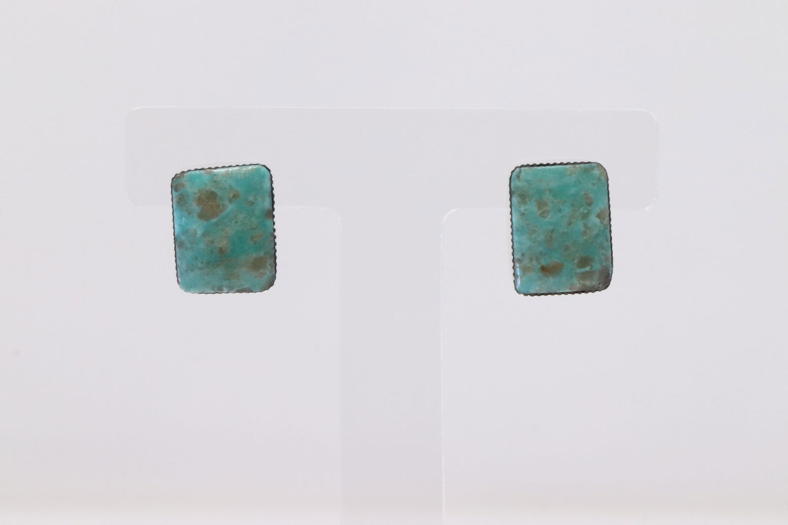 Native America Navajo Sterling Silver Turquoise Post Earring's By Marie Jones. (1 of 4)