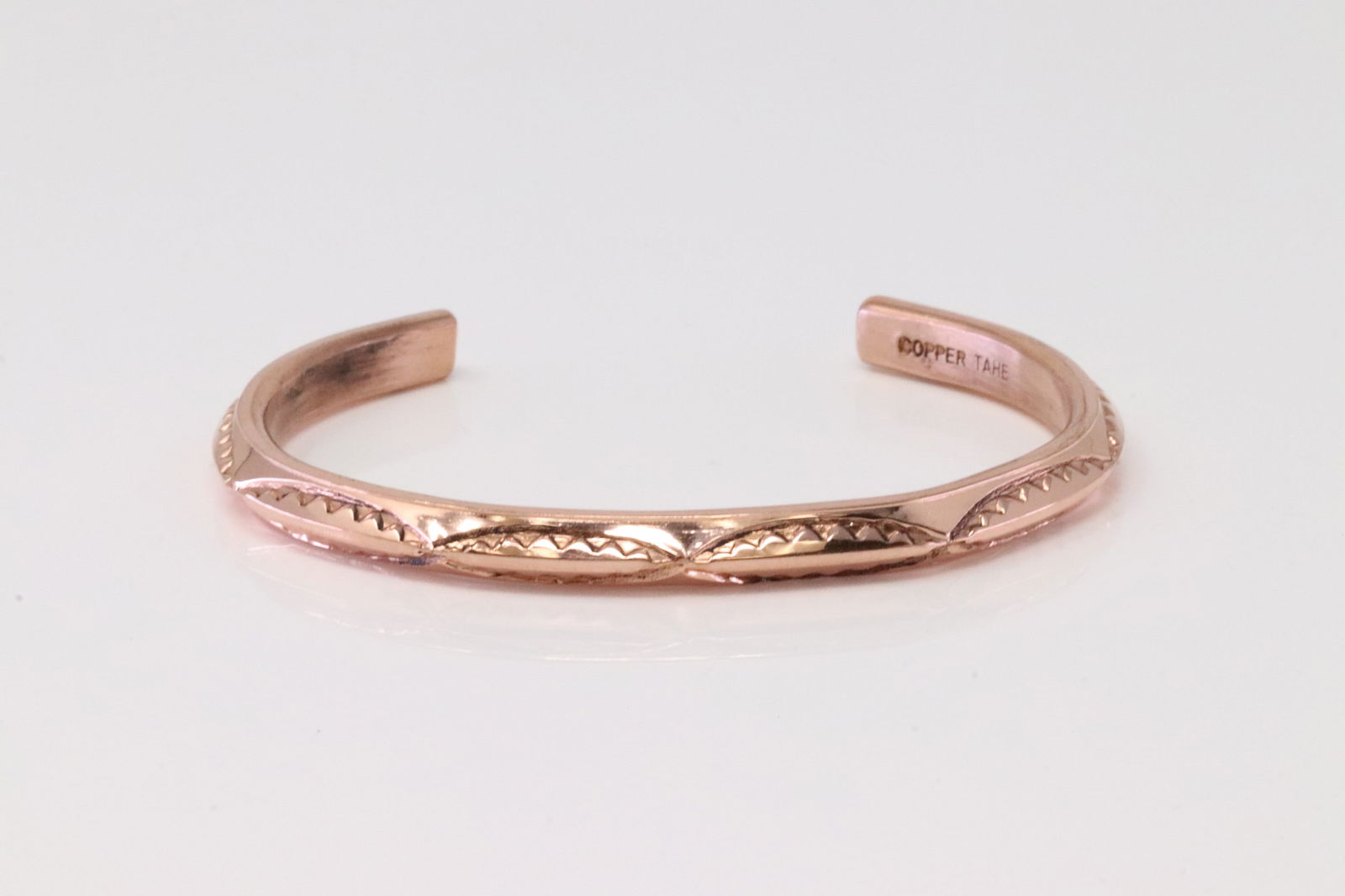Native America Navajo Copper Bracelet Cuff By Elaine Tahe. (1 of 4)