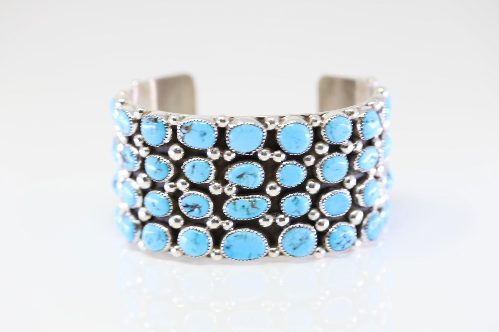 Native America Navajo Sterling Silver Turquoise Bracelet By Darlene Begay. (1 of 4)