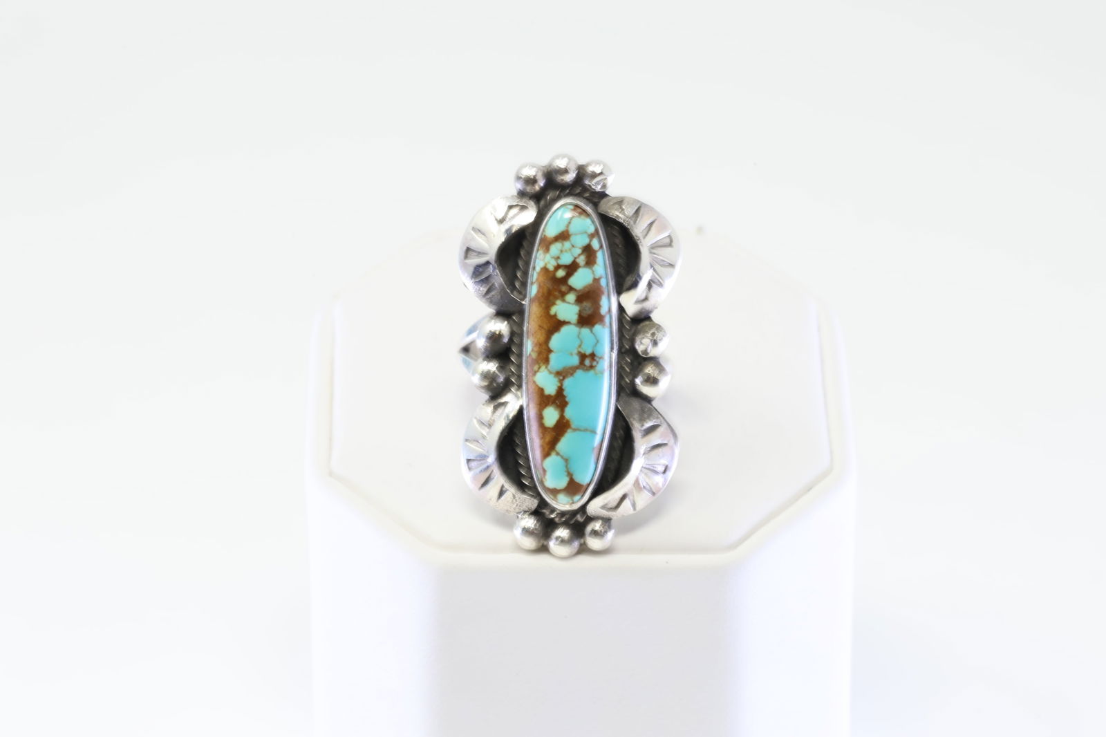 Native America Navajo Sterling Silver Turquoise Ring By S. (1 of 4)