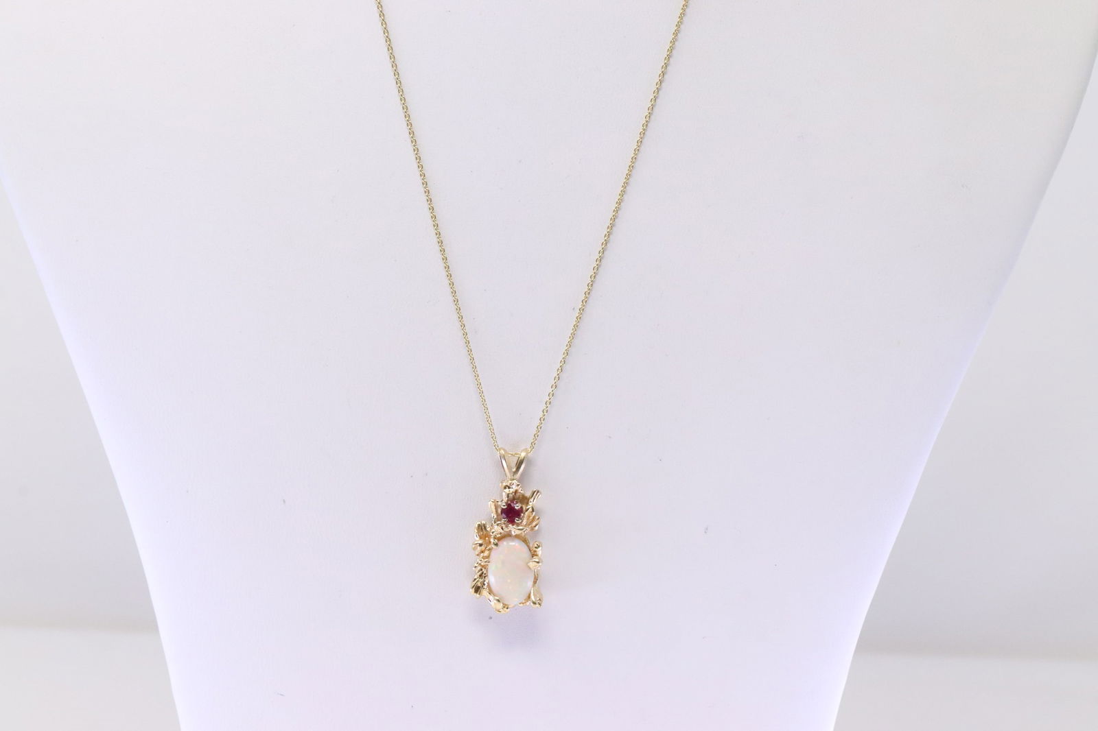 Ruby & Opal Pendant / Necklace 14Kt. (1 of 4)