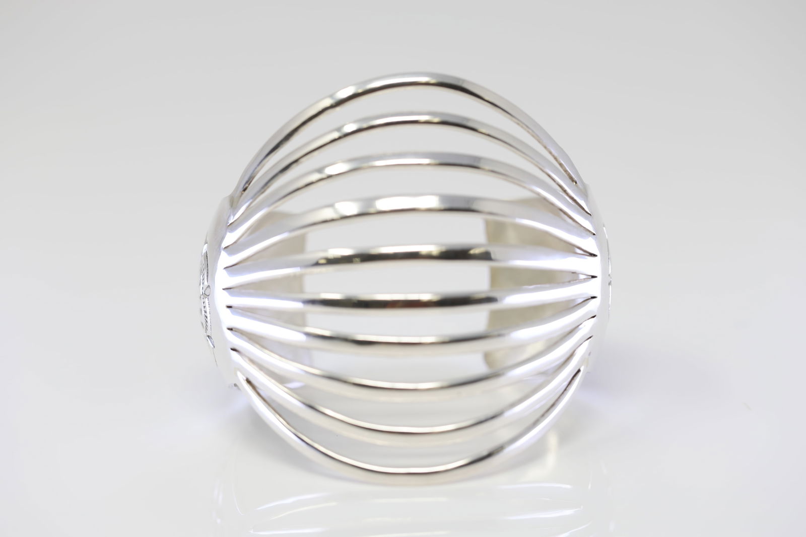 Native America Navajo Sterling Silver Bracelet Design Cuff By G.S. (1 of 4)