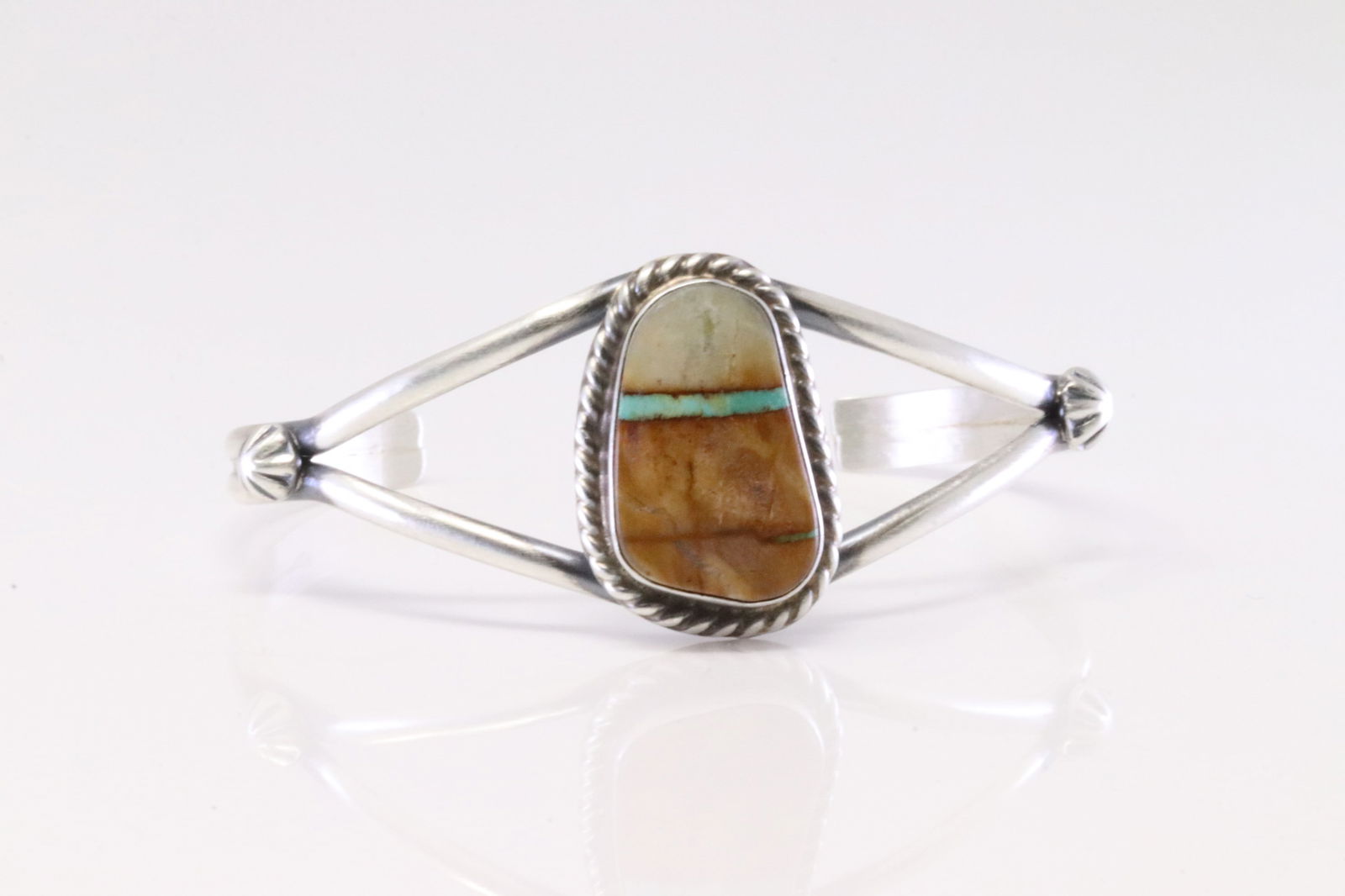 Native America Navajo Sterling Silver Boulder Turquoise Bracelet Cuf By Augustine Largo. (1 of 4)