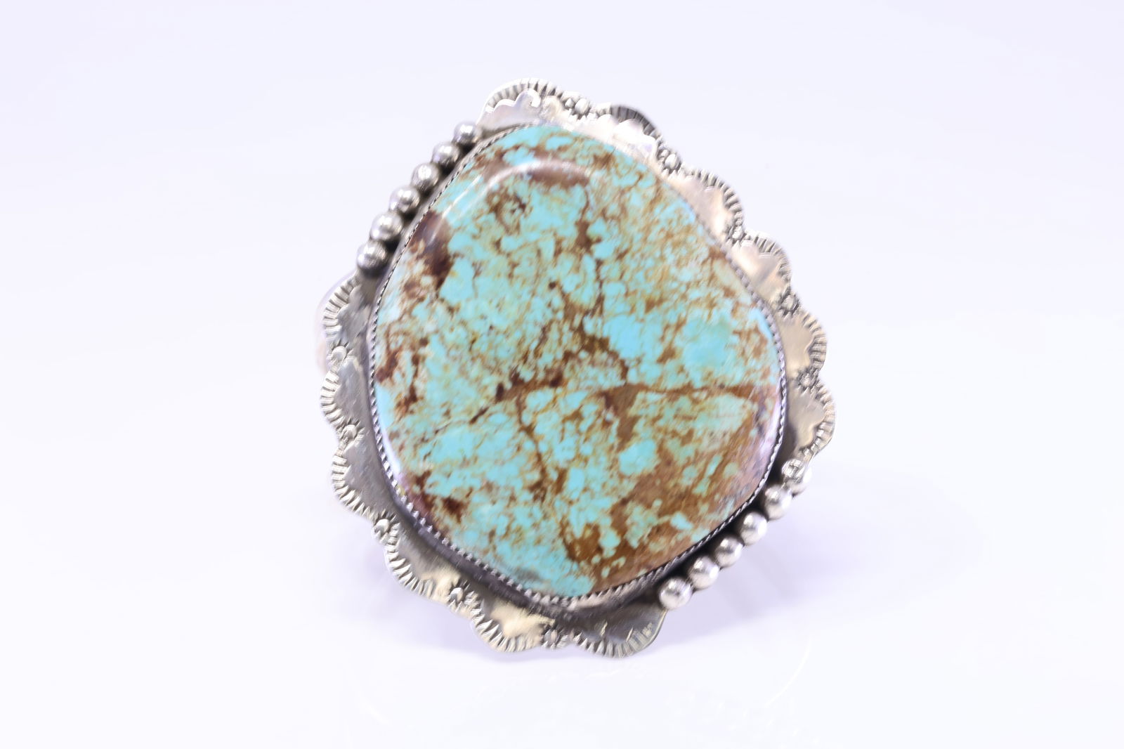 Native America Navajo Sterling Silver Number 8 Turquoise Bracelet By Danny Henio. (1 of 5)