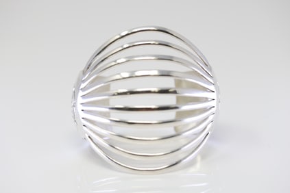 Native America Navajo Sterling Silver Bracelet Design Cuff By G.S.