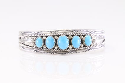 Native American Handmade Navajo Turquoise Bracelet Cuff By Begaye.
