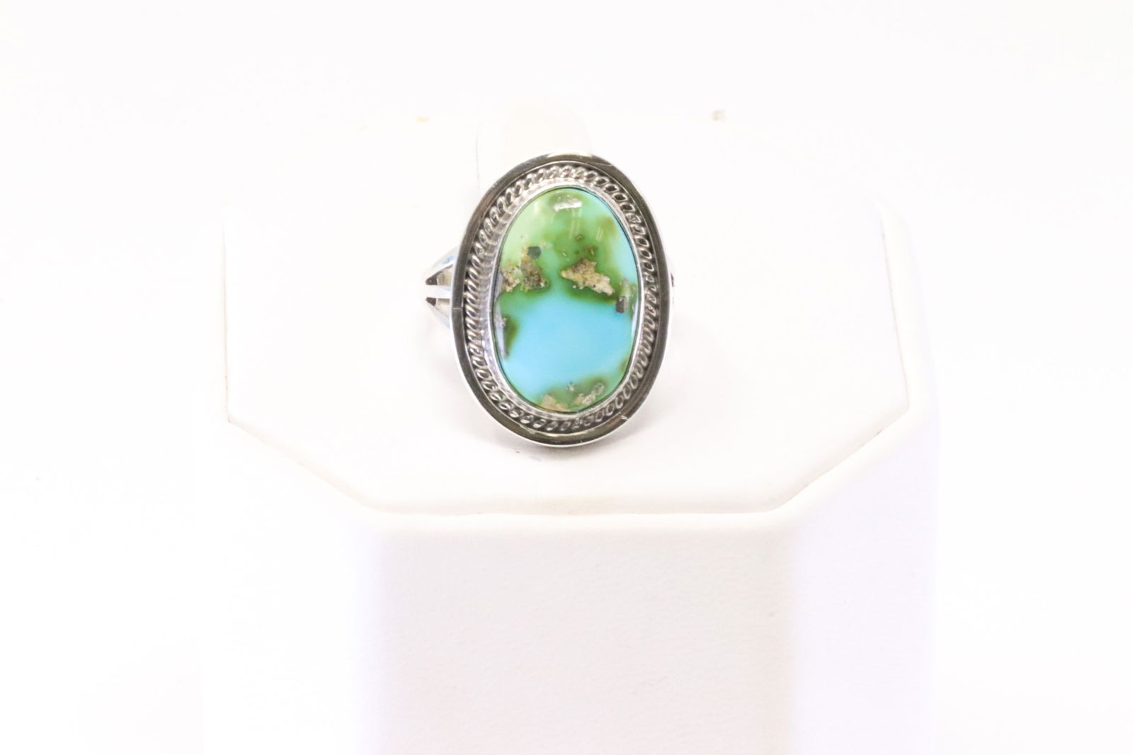 Native American Navajo Sterling Silver Sonora Gold Turquoise Ring By Daniel Benally. (1 of 4)