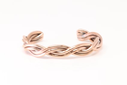 Native America Navajo Copper Bracelet Cuff By Elaine Tahe.