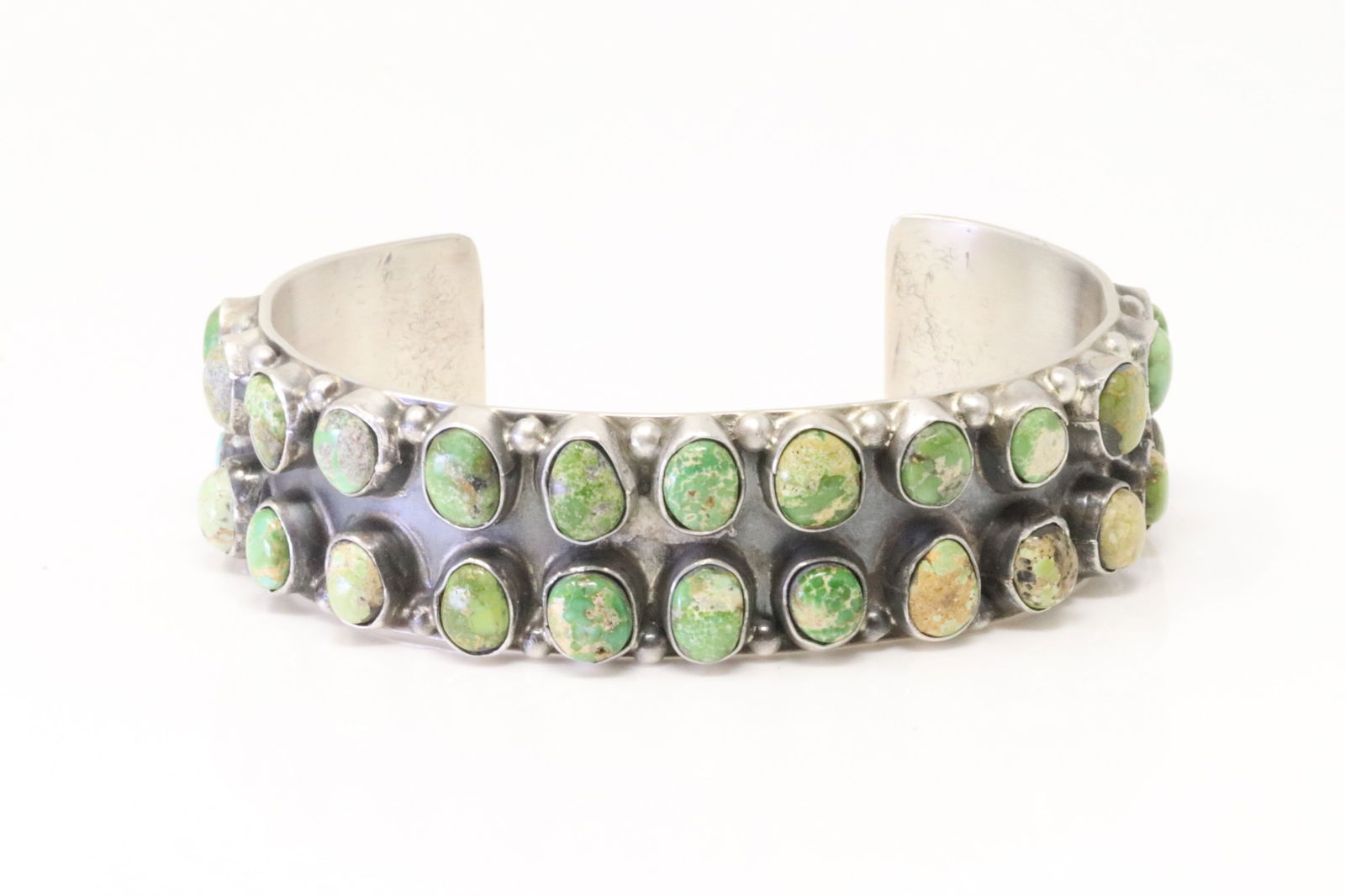 Native America Navajo Sterling Silver Sonora Gold Turquoise Bracelet Cuff By D.D. (1 of 4)