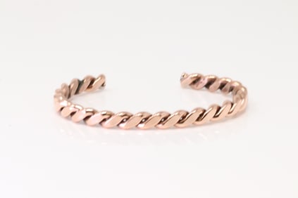 Native America Navajo Copper Bracelet Cuff By Elaine Tahe.