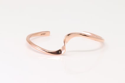 Native America Navajo Copper Bracelet Cuff By Yolanda Skeets.