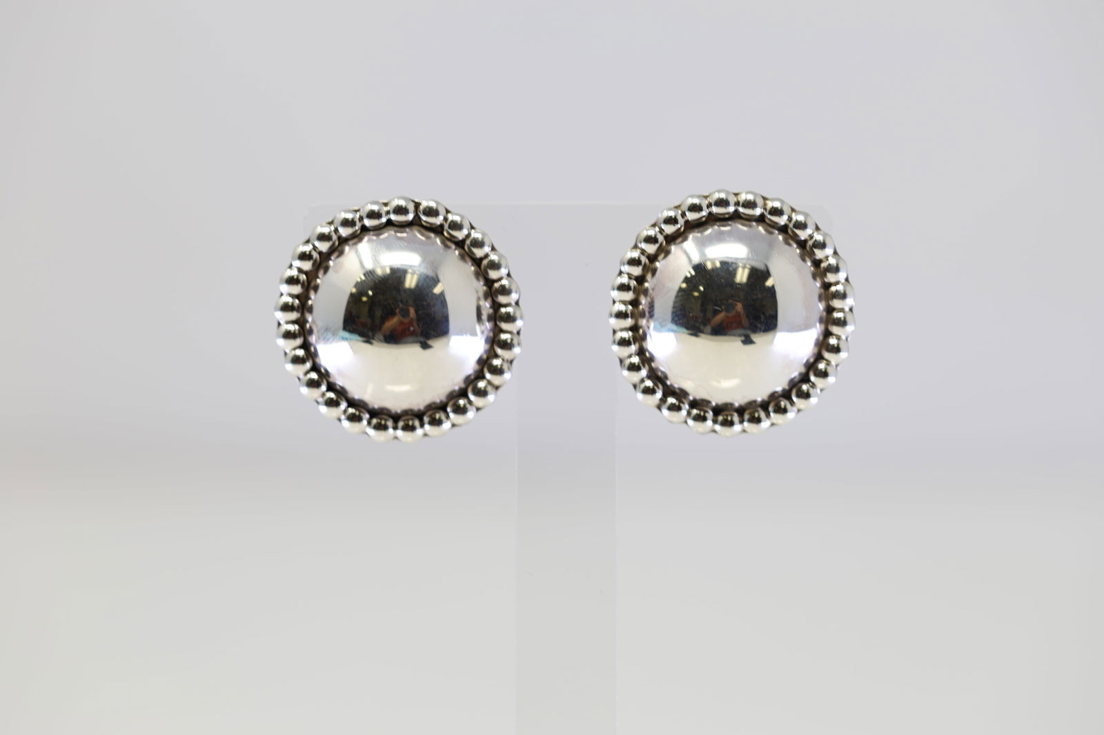 Native America Navajo Sterling Silver Post Earring's By Lorraine Chee. (1 of 4)