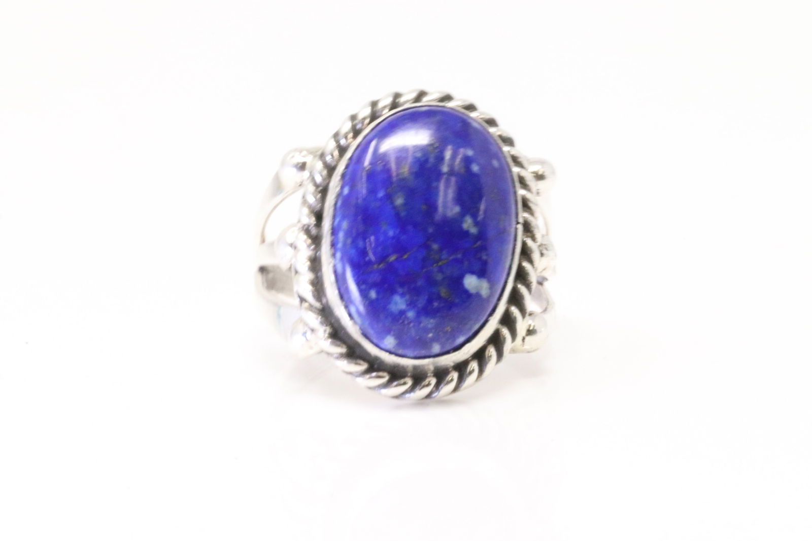 Native America Navajo Sterling Silver Lapis Stone Ring By M. (1 of 4)