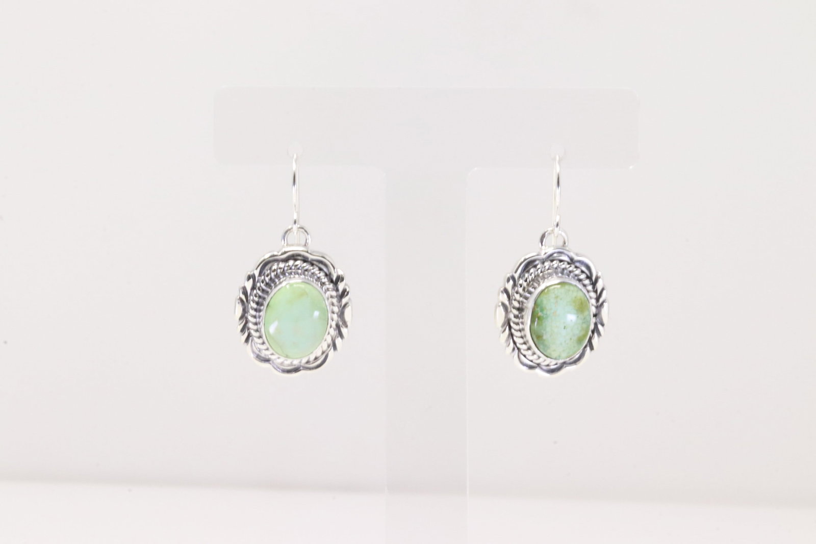 Native America Navajo Sterling Silver Palomino Dangaling Earring's By V Chee.: This is a Native America Navajo Sterling Silver Palomino Dangaling Earring's By V Chee.