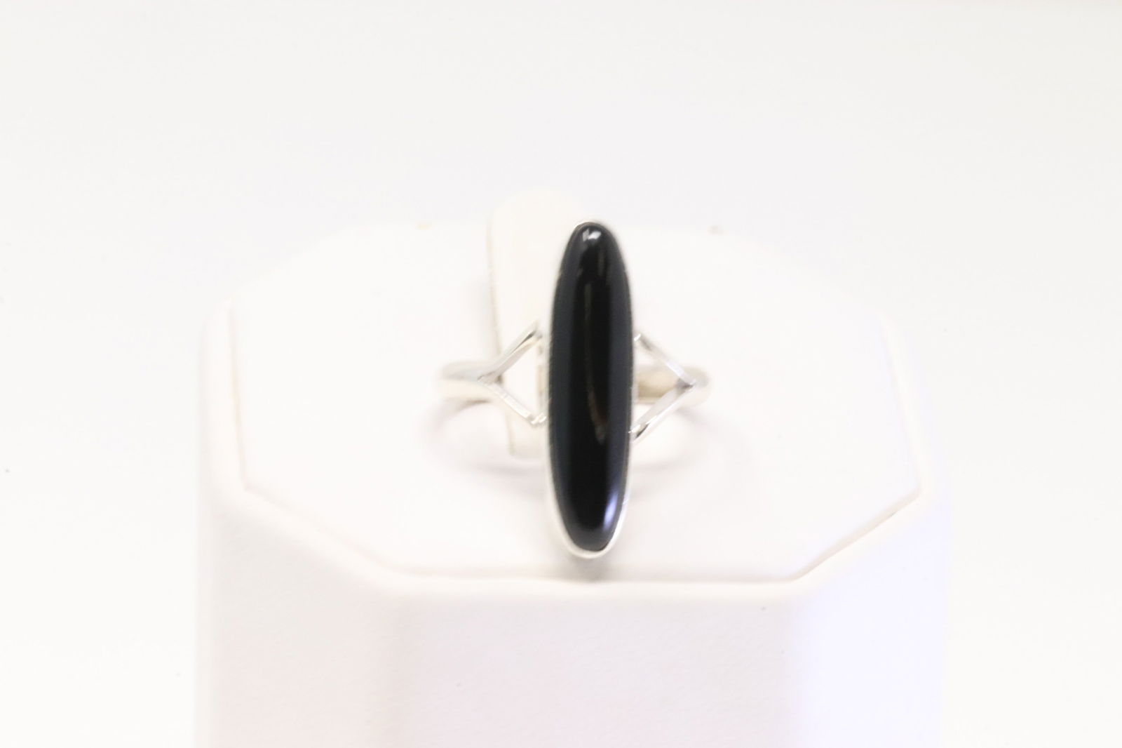 Native America Navajo Sterling Silver Black Onyx Ring By J.F. (1 of 4)
