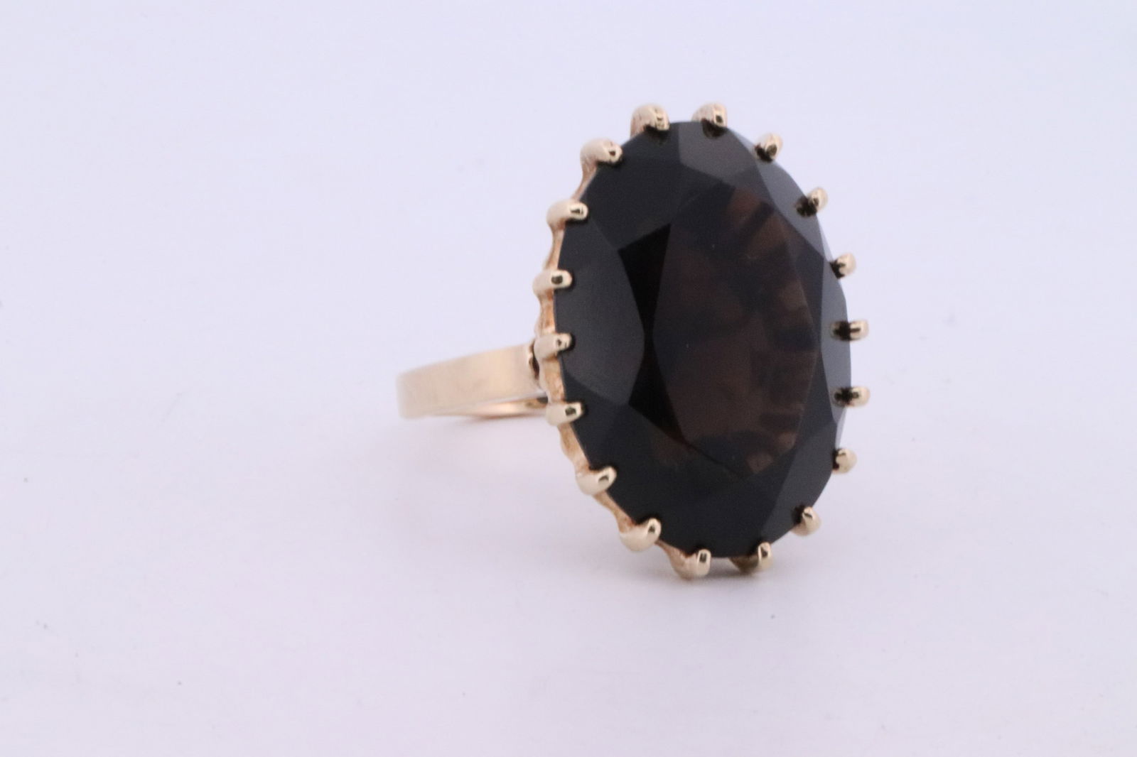 14Kt Vintage Smokey Topaz Ring (1 of 3)