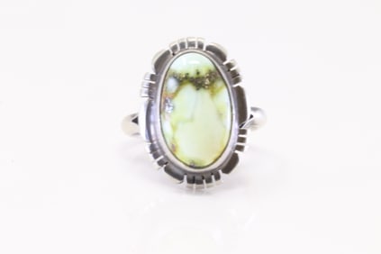 Native America Navajo Sterling Silver Palomino Ring By J.F.