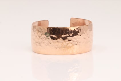 Native America Navajo Copper Bracelet Cuff By Elaine Tahe.