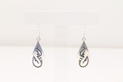 Native America Navajo Sterling Silver Dangling Earring's By Augustine Mowa Jr.