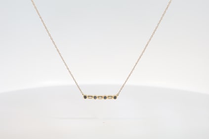 Sapphire & Diamond Necklace 14Kt.