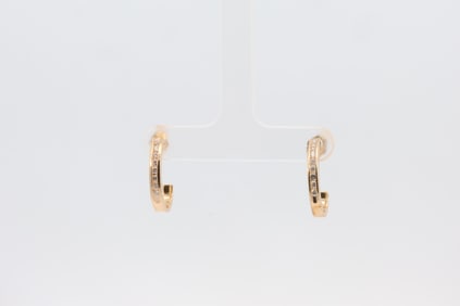Diamond Hoop Earring 14Kt.