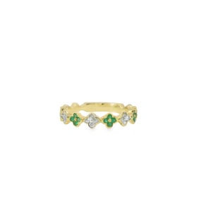 Emerald & Diamond Ring 14Kt.