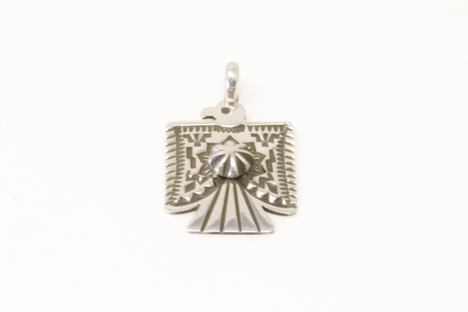 Native America Navajo Sterling Silver Thunderbird Pendant By Darrell Cadman. (1 of 3)