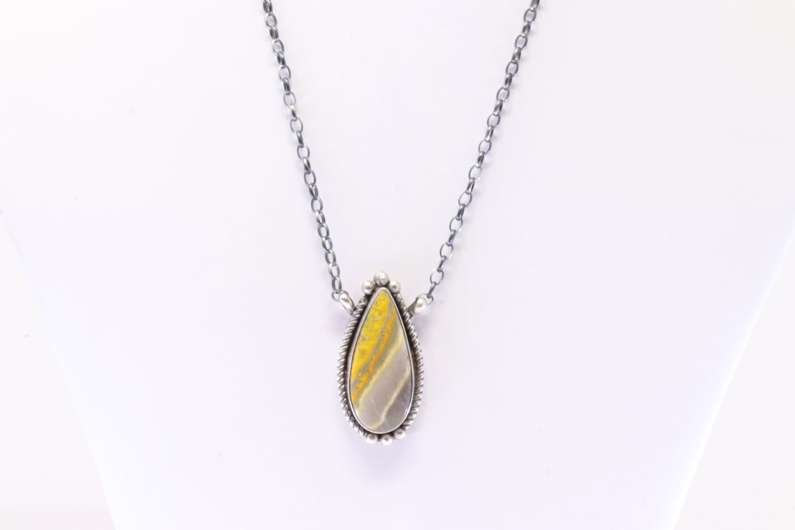 Native America Navajo Sterling Silver Bumble Bee Necklace By Judith Dixon. (1 of 4)