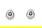 Native America Navajo Sterling Silver Bear Paw Post Earring's By Annie Spencer.