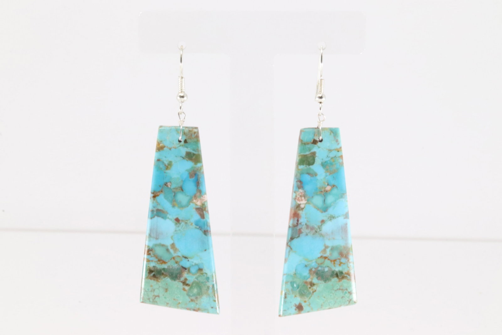 Native America Navajo Sterling Silver Turquoise Dangling Earring's By Jameson Pete.: This is a Native America Navajo Sterling Silver Turquoise Dangling Earring's By Jameson Pete.
