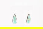 Native America Navajo Sterling Silver Kingman Turquoise Dangling Earring's By Virginia Becenti.