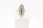 Native America Navajo Sterling Silver Turquoise Ring By Samuel Yellowhair.