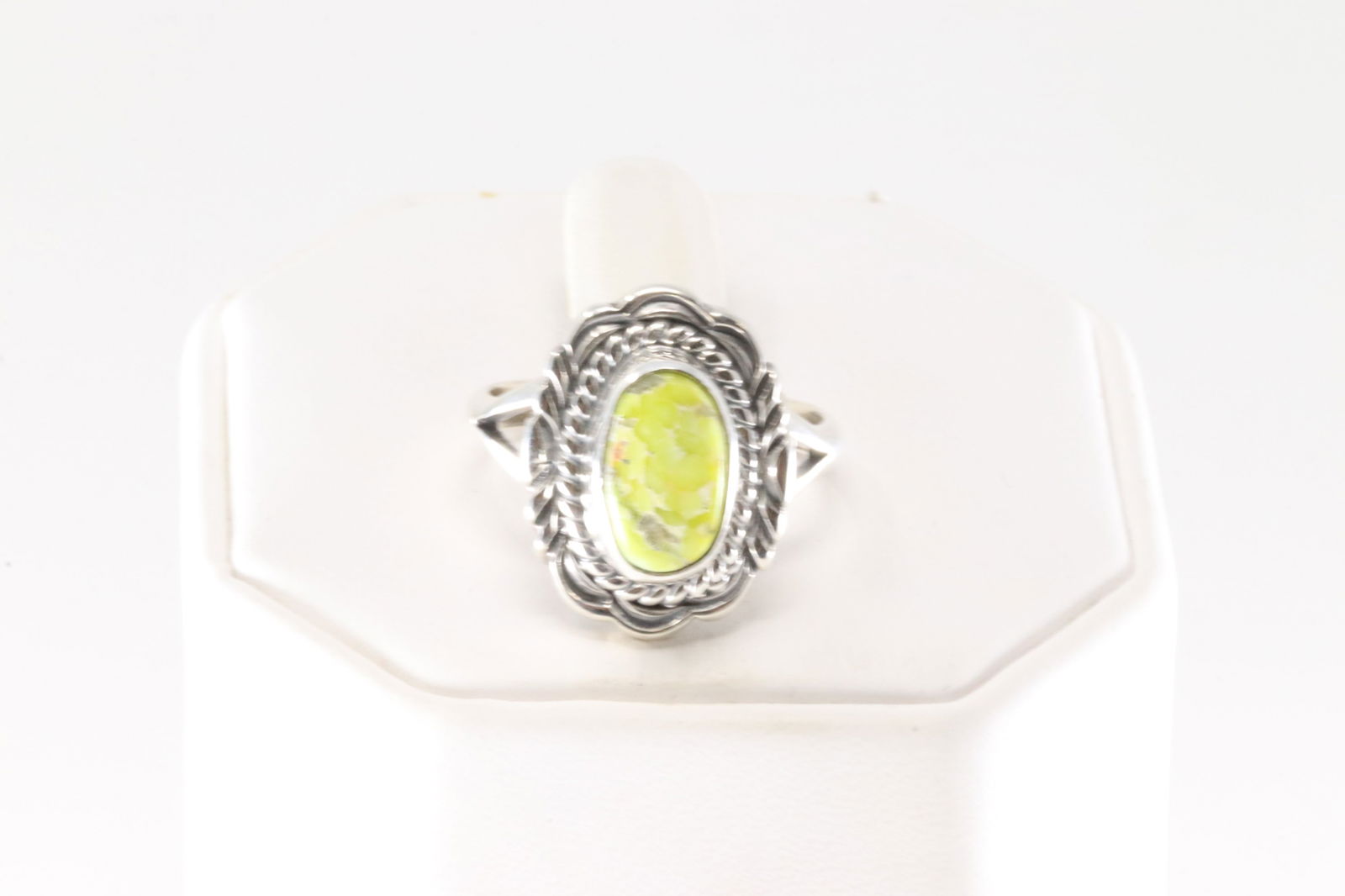 Native America Navajo Sterling Silver Palomino Ring By V.Chee. (1 of 4)