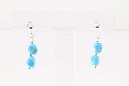 Native America Navajo Sterling Silver Turquoise Post / Dangling Earring's.