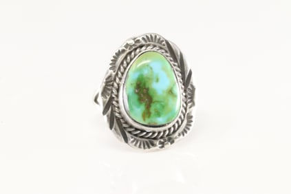 Native American Navajo Sterling Silver Sonora Gold Ring By F.