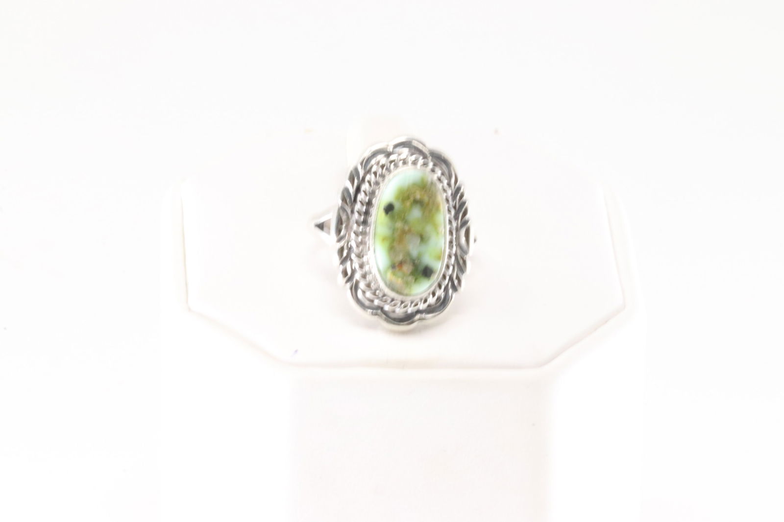 Native America Navajo Sterling Silver Palomino Ring By V.Chee. (1 of 4)