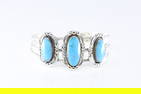 Native America Navajo Sterling Silver Turquoise Bracelet Cuff By R.B.