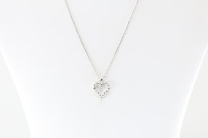 Diamond Heart Pendant / Necklace 10Kt.