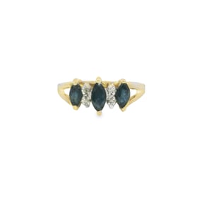 Sapphire & Diamond Ring 14Kt.