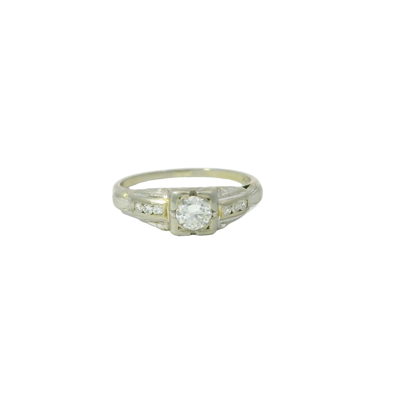 18KT Art Deco Diamond Ring (1 of 4)