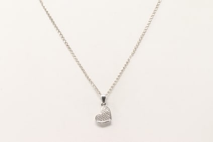 Diamond Heart Pendant / Necklace 14Kt.